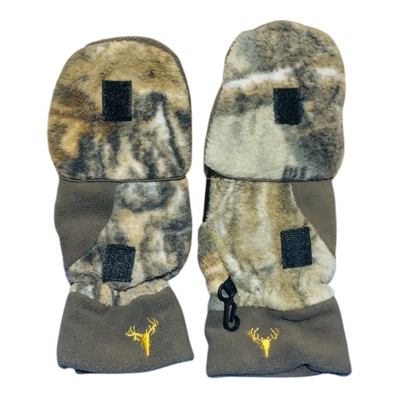 Kids Real Tree Hot Shot Camouflage Hunting Mittens Youth Size Large - Picture 1 of 5